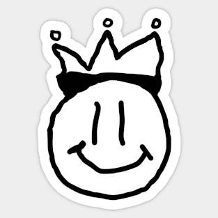 Happy face Worn crown Sticker